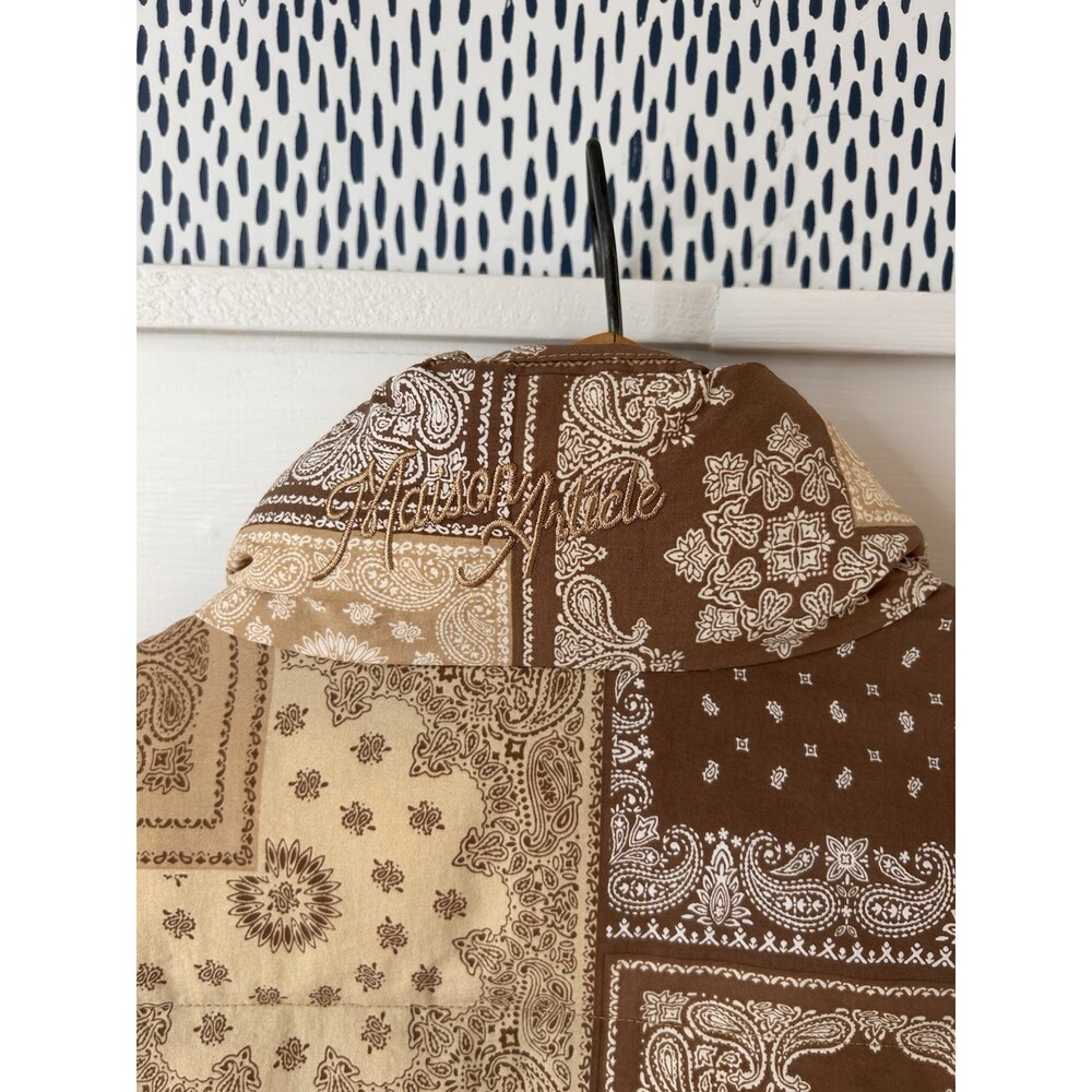 Maison Article Paisley Patchwork Puffer Jacket Br… - image 3